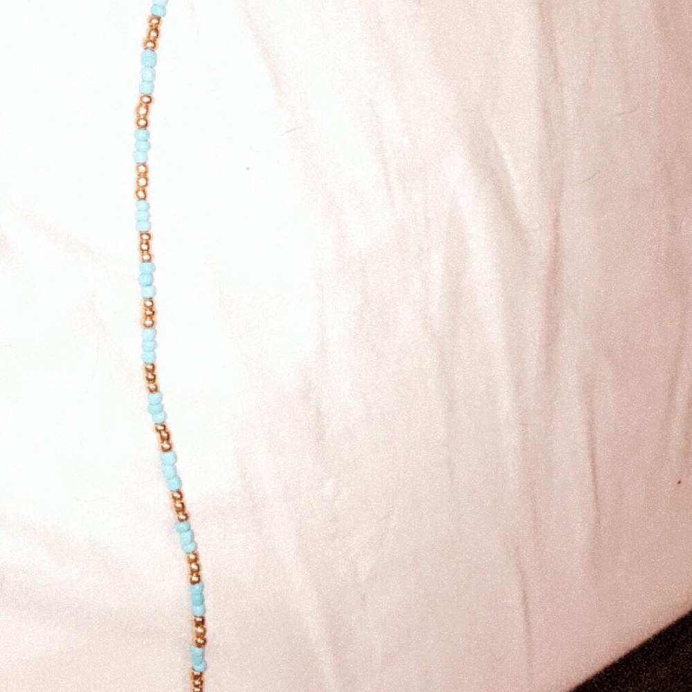 Gold and blue necklace